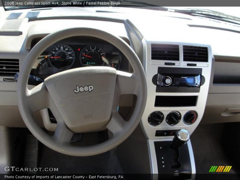 Stone White / Pastel Pebble Beige 2008 Jeep Compass Sport 4x4