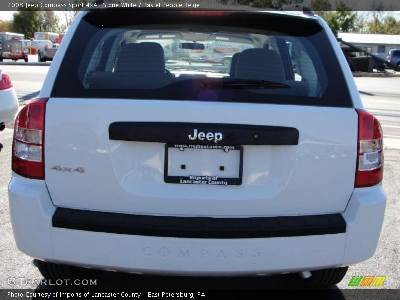 Stone White / Pastel Pebble Beige 2008 Jeep Compass Sport 4x4