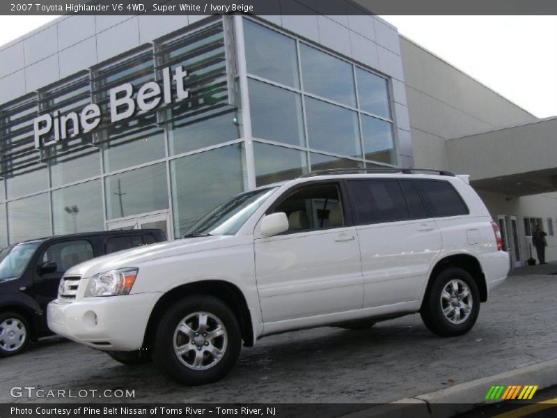 Super White / Ivory Beige 2007 Toyota Highlander V6 4WD