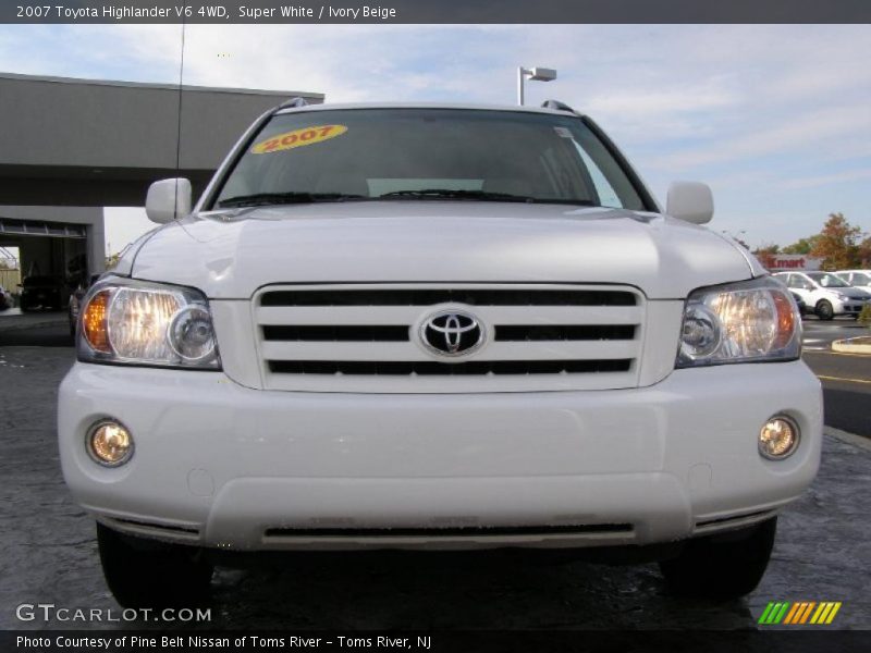 Super White / Ivory Beige 2007 Toyota Highlander V6 4WD