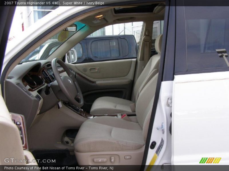 Super White / Ivory Beige 2007 Toyota Highlander V6 4WD
