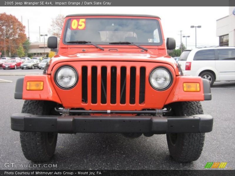 Impact Orange / Dark Slate Gray 2005 Jeep Wrangler SE 4x4
