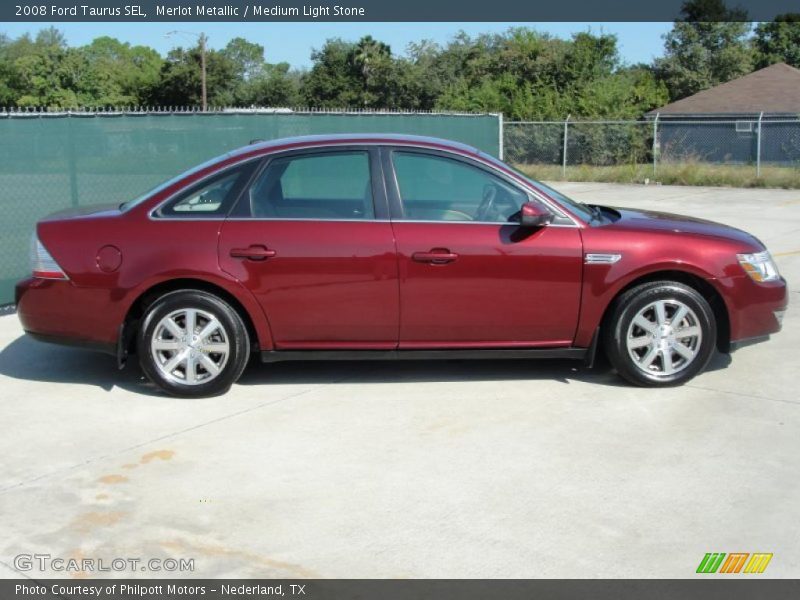 Merlot Metallic / Medium Light Stone 2008 Ford Taurus SEL
