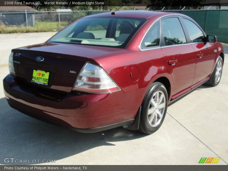Merlot Metallic / Medium Light Stone 2008 Ford Taurus SEL