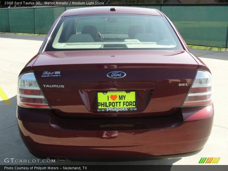 Merlot Metallic / Medium Light Stone 2008 Ford Taurus SEL