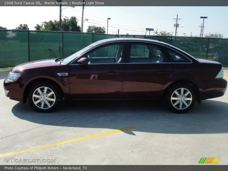 Merlot Metallic / Medium Light Stone 2008 Ford Taurus SEL