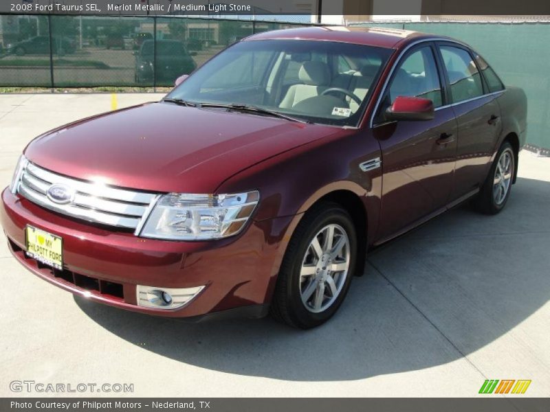 Merlot Metallic / Medium Light Stone 2008 Ford Taurus SEL