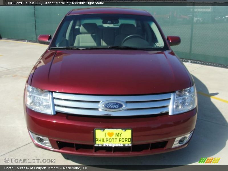 Merlot Metallic / Medium Light Stone 2008 Ford Taurus SEL