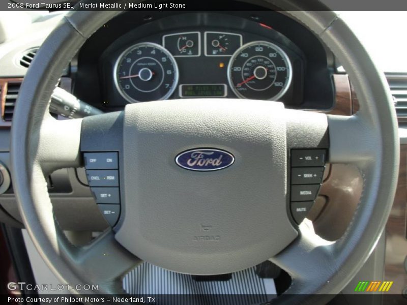 Merlot Metallic / Medium Light Stone 2008 Ford Taurus SEL