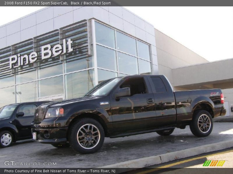 Black / Black/Red Sport 2008 Ford F150 FX2 Sport SuperCab