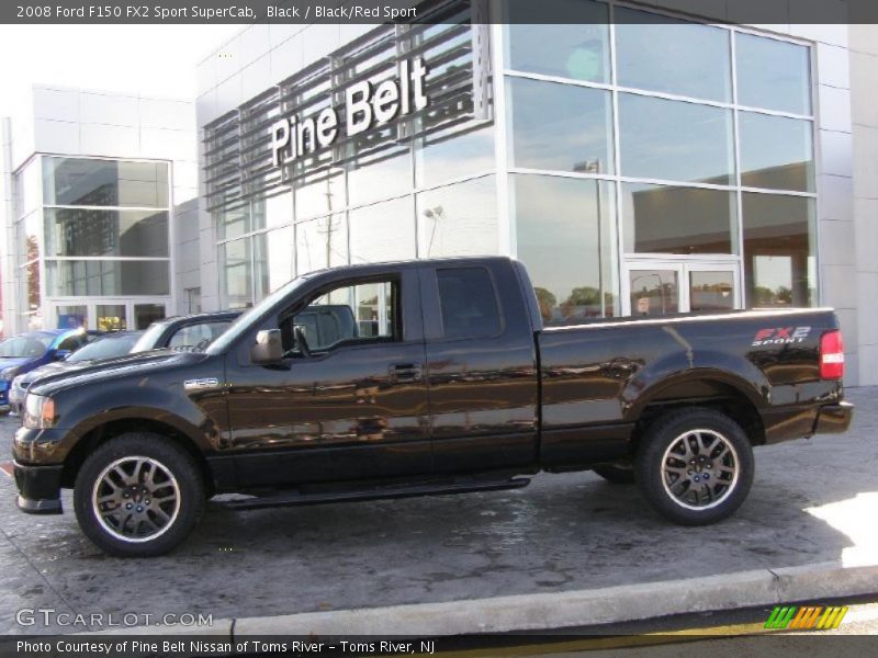 Black / Black/Red Sport 2008 Ford F150 FX2 Sport SuperCab