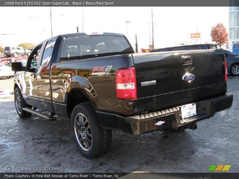 Black / Black/Red Sport 2008 Ford F150 FX2 Sport SuperCab