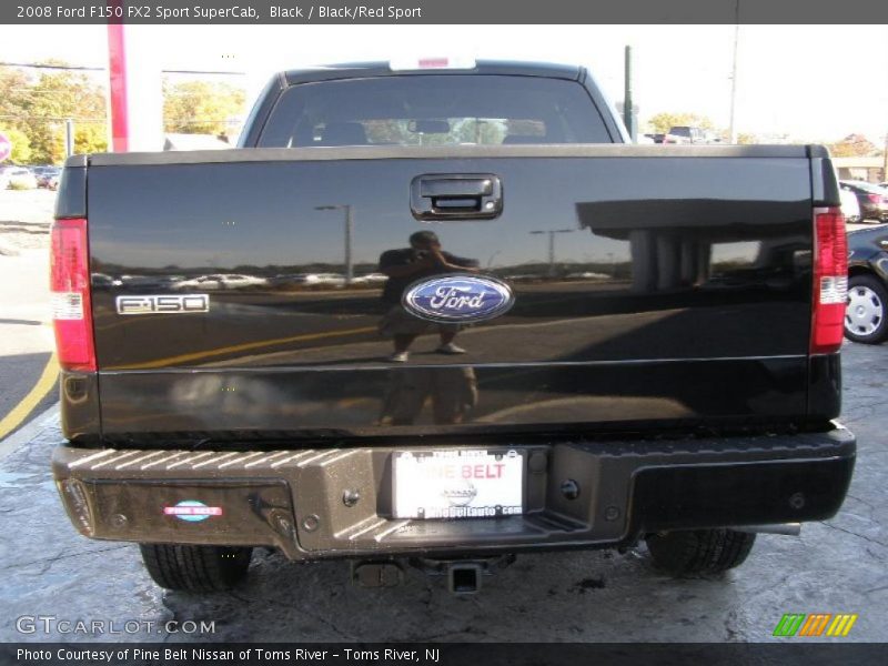 Black / Black/Red Sport 2008 Ford F150 FX2 Sport SuperCab