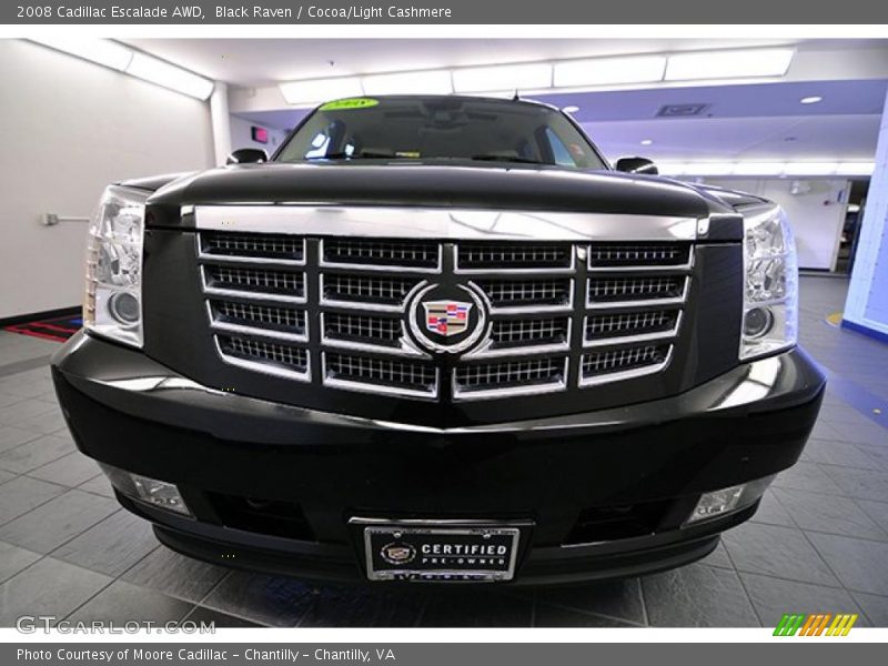 Black Raven / Cocoa/Light Cashmere 2008 Cadillac Escalade AWD