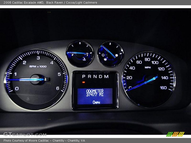 Black Raven / Cocoa/Light Cashmere 2008 Cadillac Escalade AWD