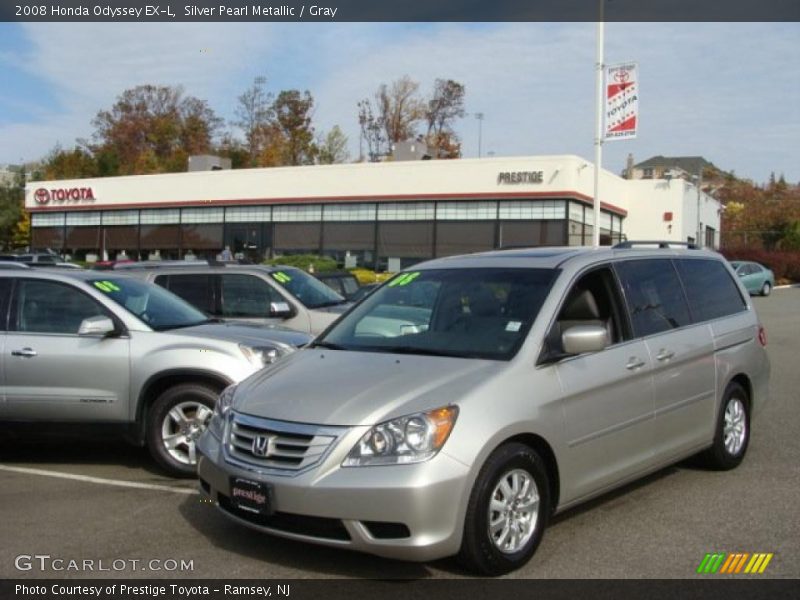 Silver Pearl Metallic / Gray 2008 Honda Odyssey EX-L