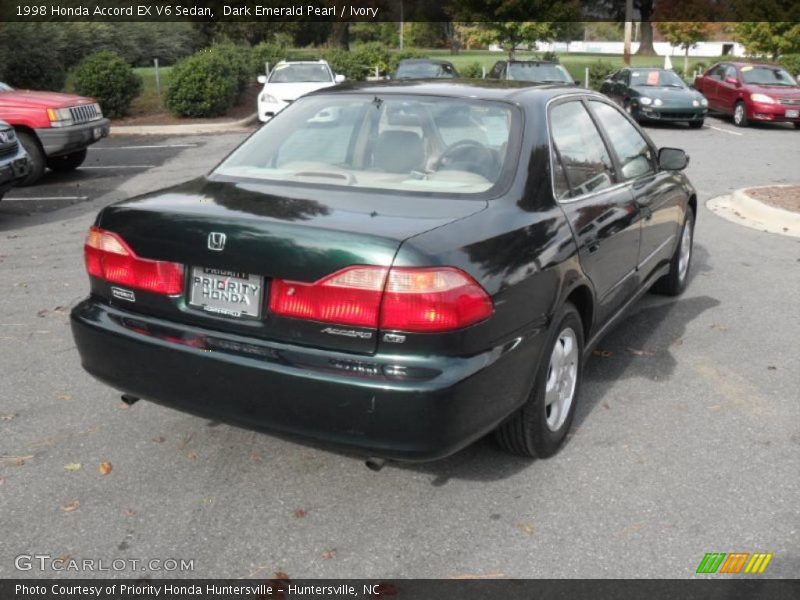 Dark Emerald Pearl / Ivory 1998 Honda Accord EX V6 Sedan