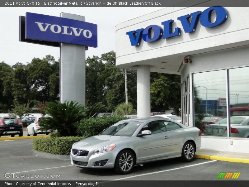 Electric Silver Metallic / Soverign Hide Off Black Leather/Off Black 2011 Volvo C70 T5