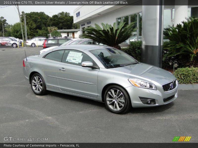 Electric Silver Metallic / Soverign Hide Off Black Leather/Off Black 2011 Volvo C70 T5