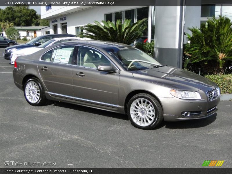 Oyster Grey Metallic / Sandstone Beige 2011 Volvo S80 T6 AWD