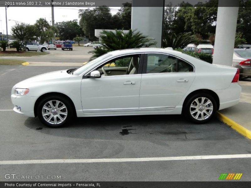 Ice White / Sandstone Beige 2011 Volvo S80 3.2