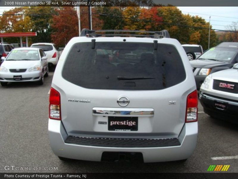 Silver Lightning / Graphite 2008 Nissan Pathfinder SE 4x4