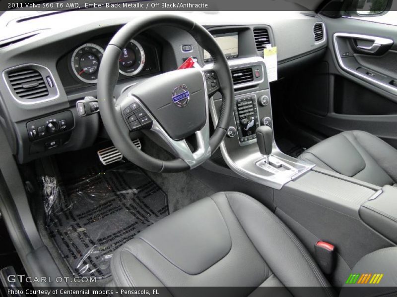 Off Black/Anthracite Interior - 2011 S60 T6 AWD 