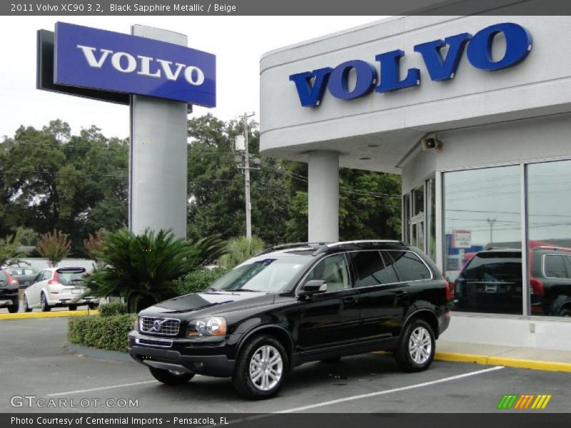 Black Sapphire Metallic / Beige 2011 Volvo XC90 3.2