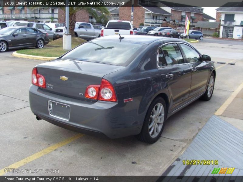 Dark Gray Metallic / Ebony/Brick 2009 Chevrolet Malibu LTZ Sedan