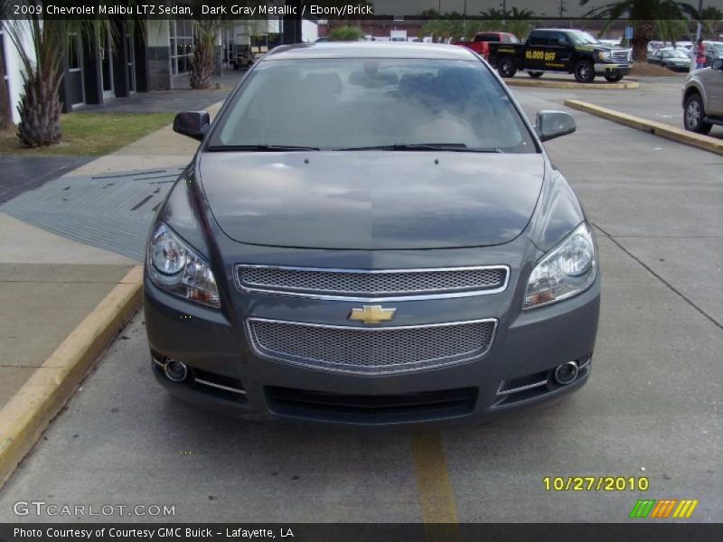 Dark Gray Metallic / Ebony/Brick 2009 Chevrolet Malibu LTZ Sedan