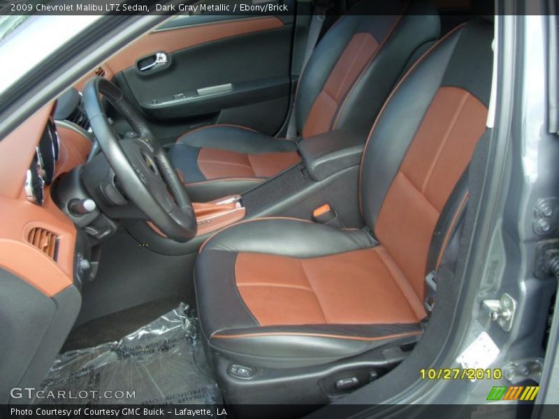 Dark Gray Metallic / Ebony/Brick 2009 Chevrolet Malibu LTZ Sedan