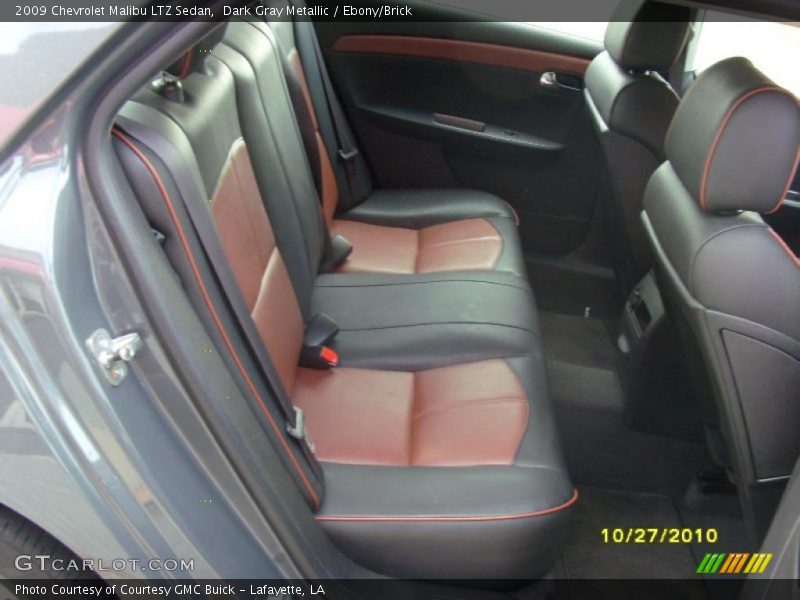 Dark Gray Metallic / Ebony/Brick 2009 Chevrolet Malibu LTZ Sedan