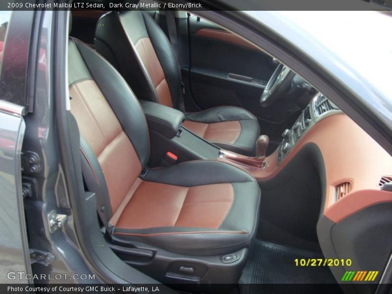 Dark Gray Metallic / Ebony/Brick 2009 Chevrolet Malibu LTZ Sedan