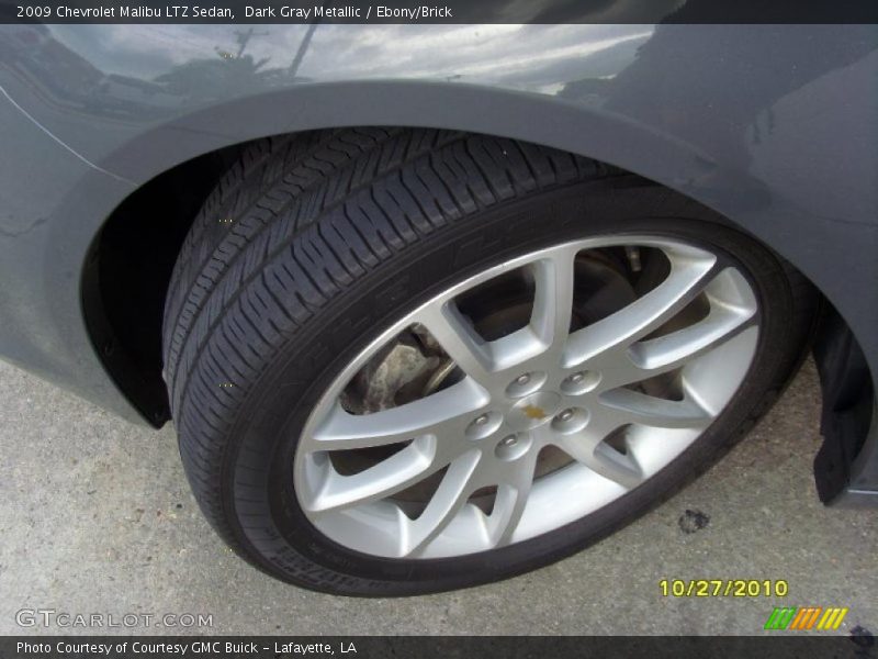 Dark Gray Metallic / Ebony/Brick 2009 Chevrolet Malibu LTZ Sedan