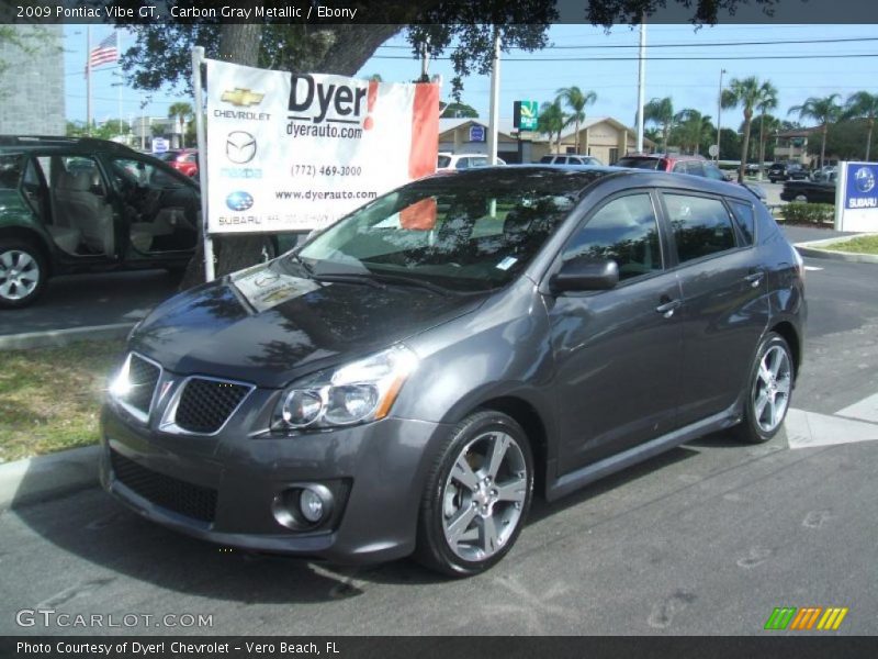 Carbon Gray Metallic / Ebony 2009 Pontiac Vibe GT
