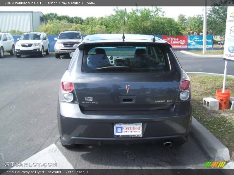 Carbon Gray Metallic / Ebony 2009 Pontiac Vibe GT