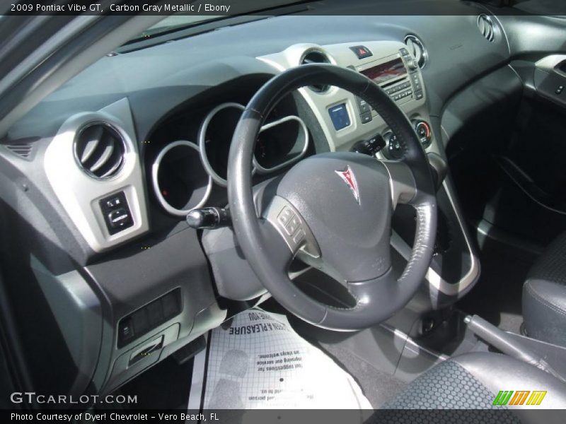 Carbon Gray Metallic / Ebony 2009 Pontiac Vibe GT