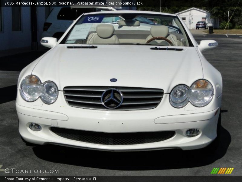 Alabaster White / designo Sand/Black 2005 Mercedes-Benz SL 500 Roadster