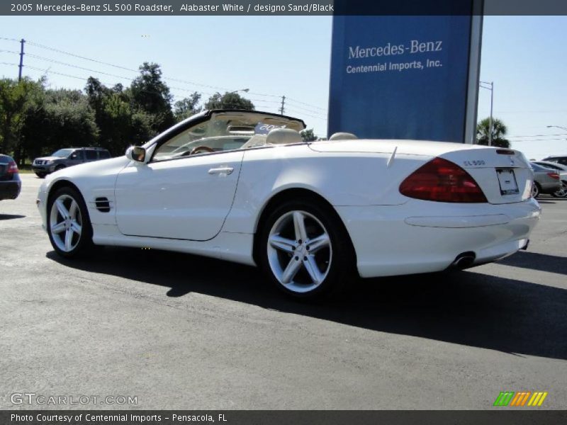 Alabaster White / designo Sand/Black 2005 Mercedes-Benz SL 500 Roadster