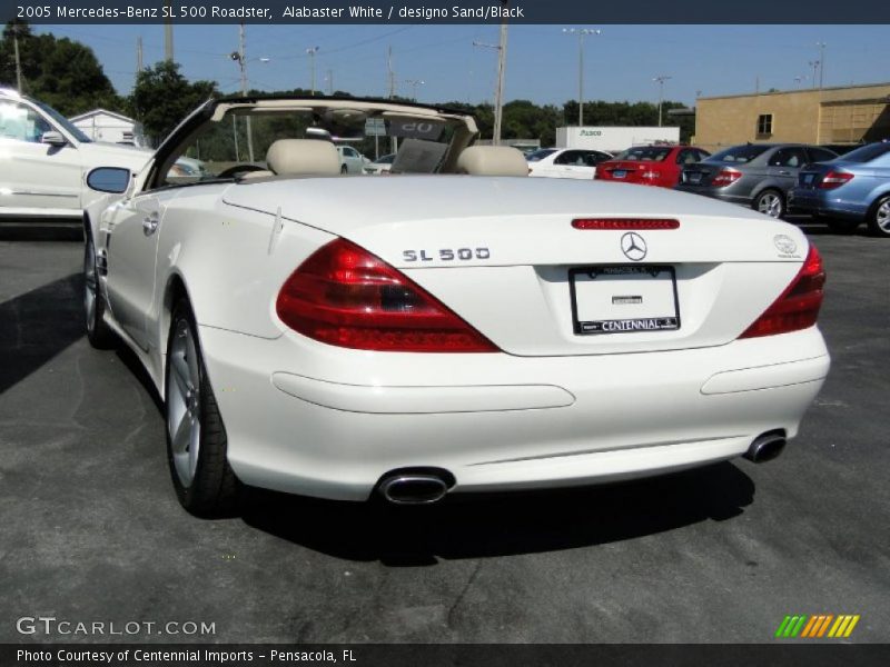 Alabaster White / designo Sand/Black 2005 Mercedes-Benz SL 500 Roadster