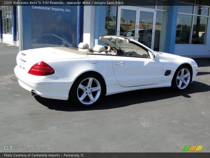 Alabaster White / designo Sand/Black 2005 Mercedes-Benz SL 500 Roadster