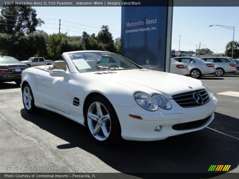 Alabaster White / designo Sand/Black 2005 Mercedes-Benz SL 500 Roadster