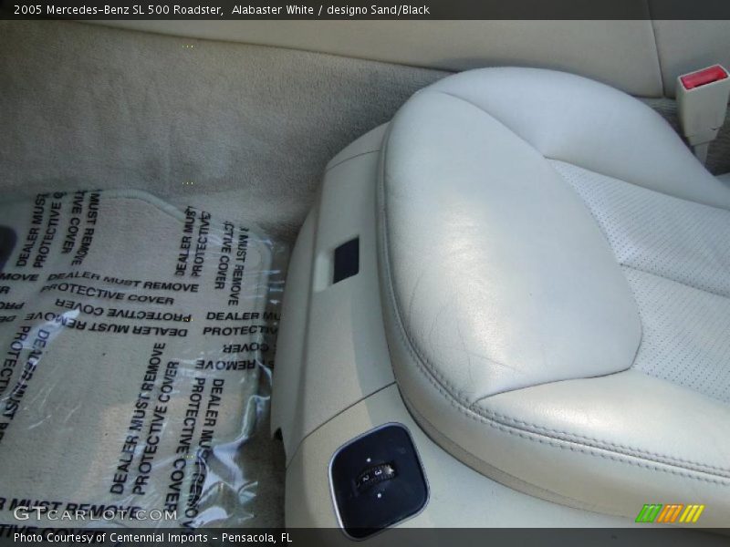 Alabaster White / designo Sand/Black 2005 Mercedes-Benz SL 500 Roadster