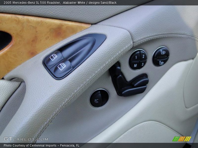 Alabaster White / designo Sand/Black 2005 Mercedes-Benz SL 500 Roadster