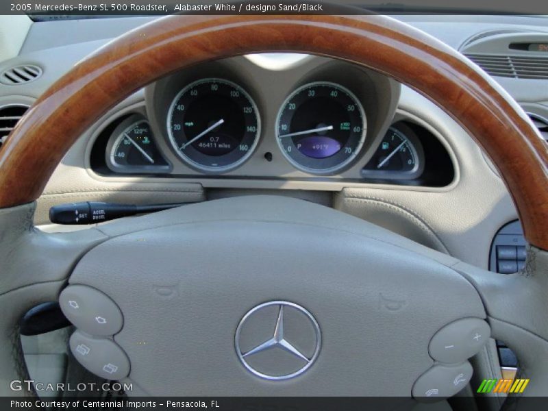 Alabaster White / designo Sand/Black 2005 Mercedes-Benz SL 500 Roadster