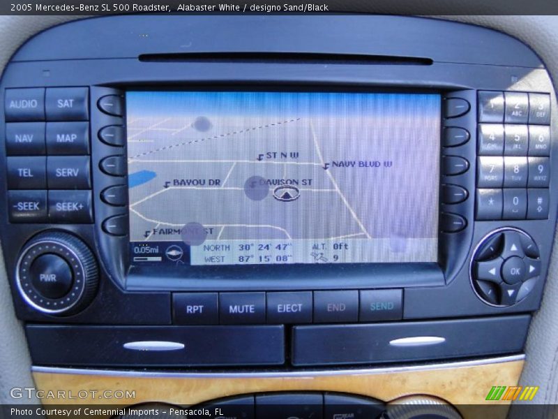 Alabaster White / designo Sand/Black 2005 Mercedes-Benz SL 500 Roadster