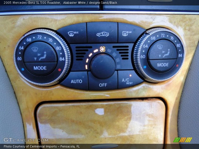 Alabaster White / designo Sand/Black 2005 Mercedes-Benz SL 500 Roadster