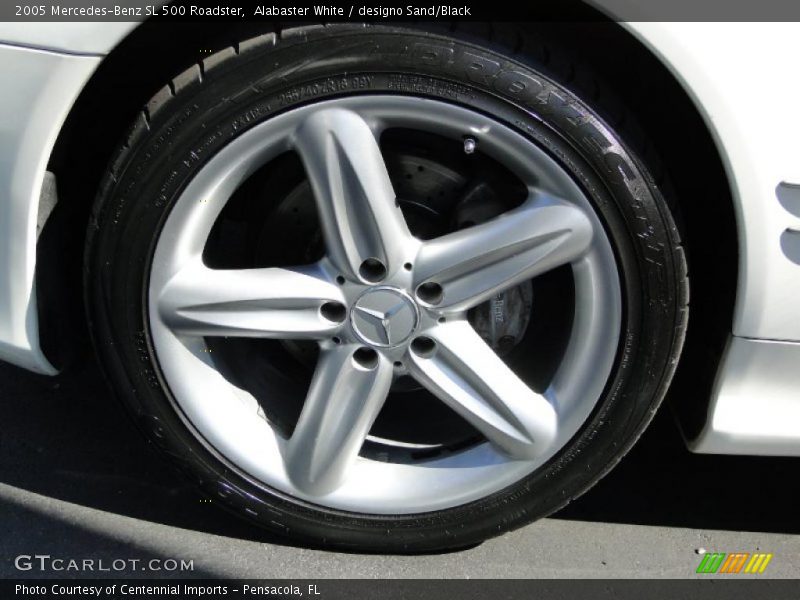 Alabaster White / designo Sand/Black 2005 Mercedes-Benz SL 500 Roadster