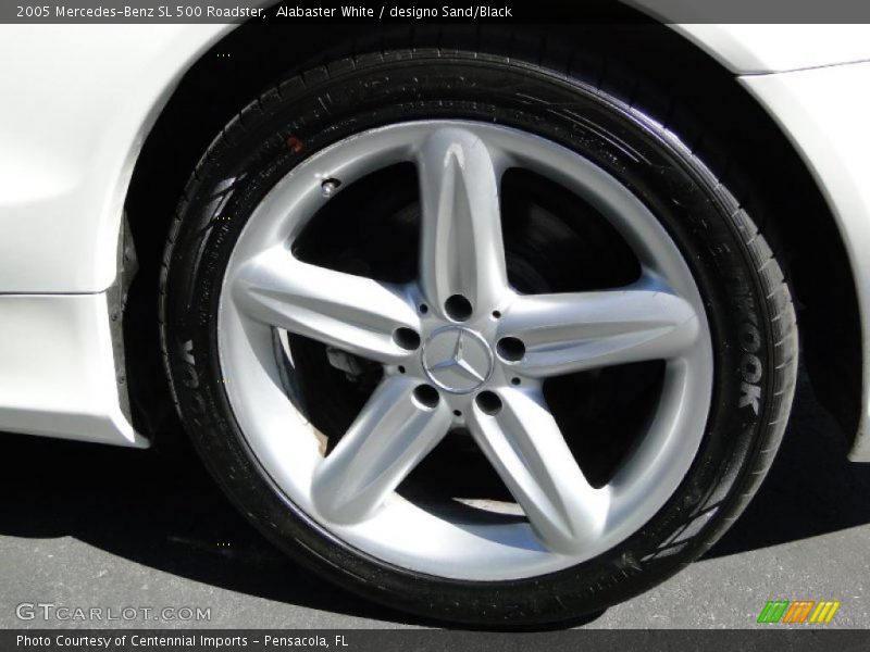 Alabaster White / designo Sand/Black 2005 Mercedes-Benz SL 500 Roadster