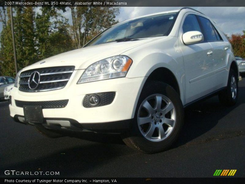 Alabaster White / Macadamia 2007 Mercedes-Benz ML 350 4Matic